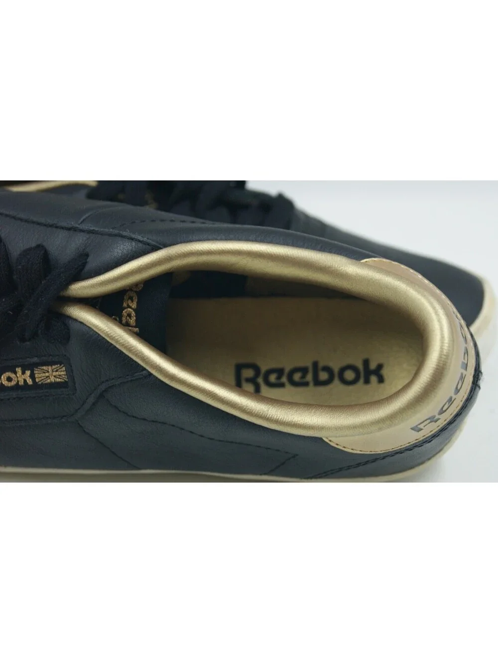 Reebok Cl Lady Ducs Sneakers Women's 8.5 Black Leather Comfort Flat Shoes
